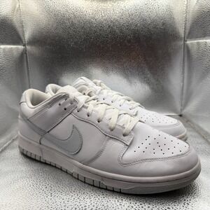 Size 11.5 Nike Dunk Low Pure Platinum White Mens Low Top Sneakers DV0831-101